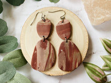 Load image into Gallery viewer, Boho Marbled Polymer Clay Earrings
