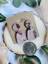 Load image into Gallery viewer, Boho Pink Polymer Clay Earrings
