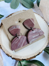 Load image into Gallery viewer, Boho Mauve Polymer Clay Earrings
