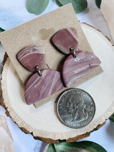 Load image into Gallery viewer, Boho Mauve Polymer Clay Earrings
