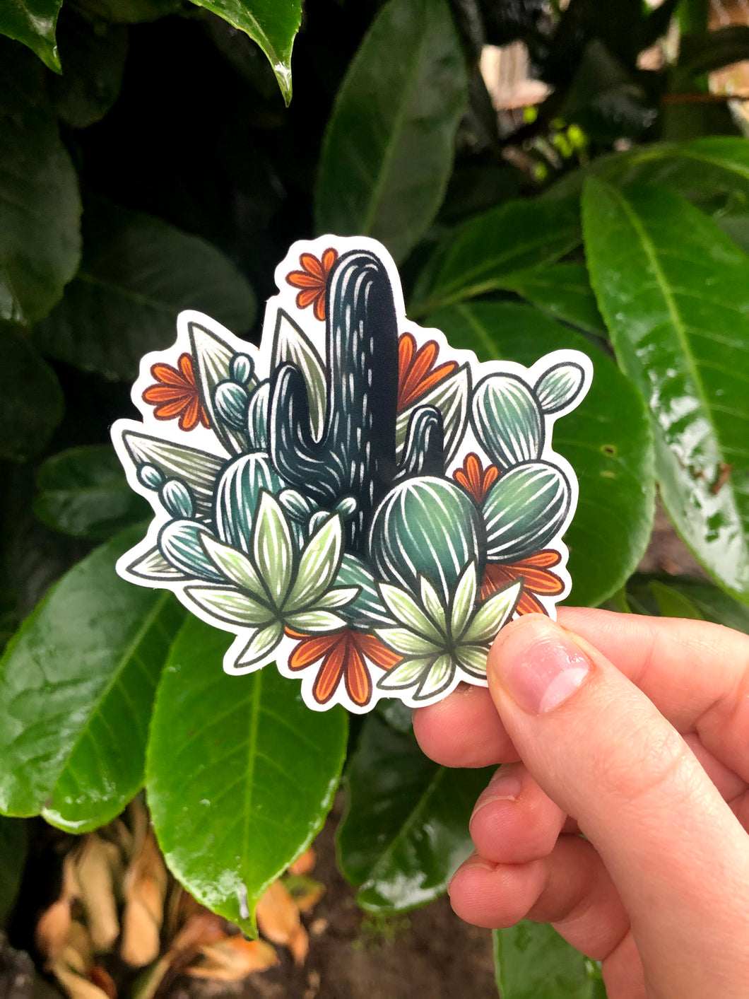 Cactus Garden Sticker 3”